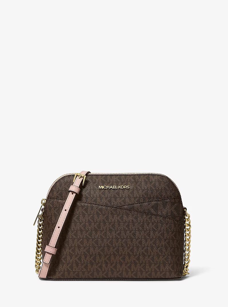 Jet Set Travel Medium Logo Dome Crossbody Bag