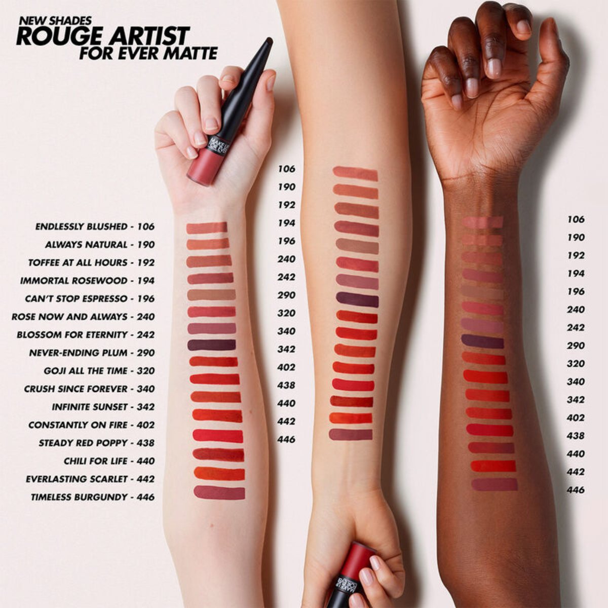 Makeup forever rouge artist forever matt