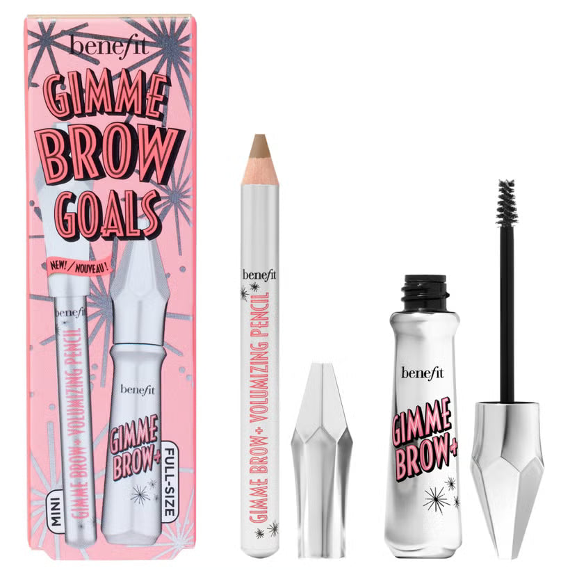 benefit Gimme Brow Goals Volumising Fiber Eyebrow Gel and Pencil Duo Set - Shade 3 Warm Light Brown