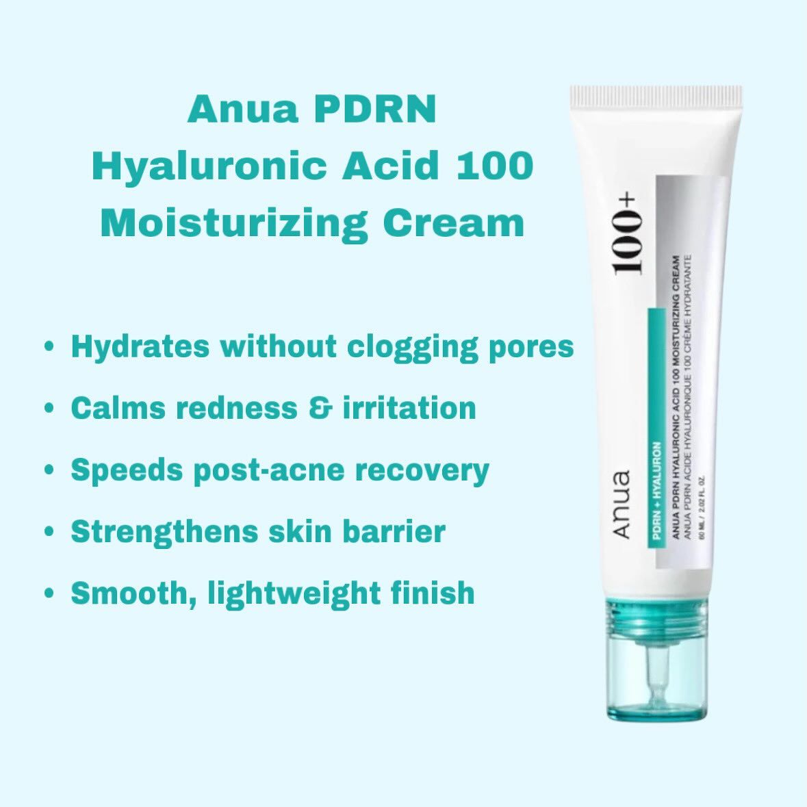 Anua - PDRN Hyaluronic Acid 100 Moisturizing Cream
