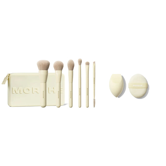 Morphe - Buttery Blends 6-Piece Travel Brush Set + Tools Duo
