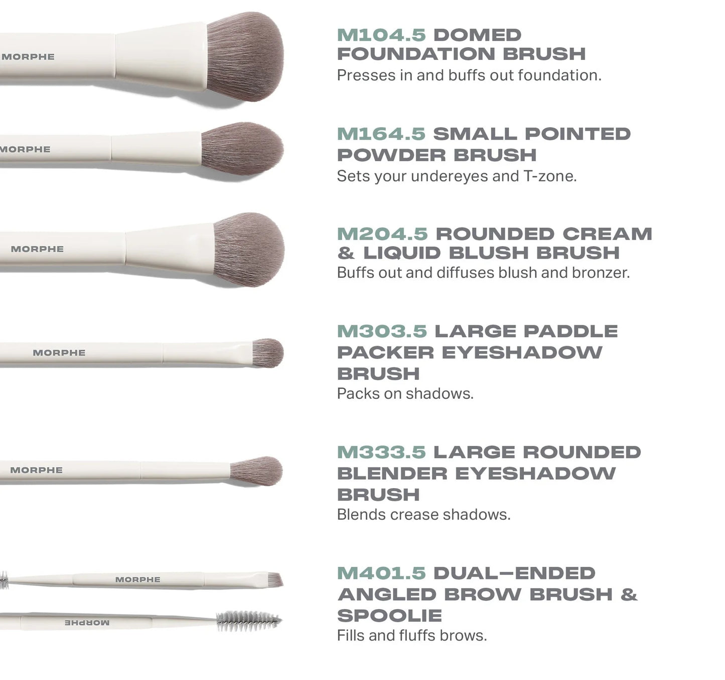 Morphe Along for the Glide 6-Piece Travel Brush Set
