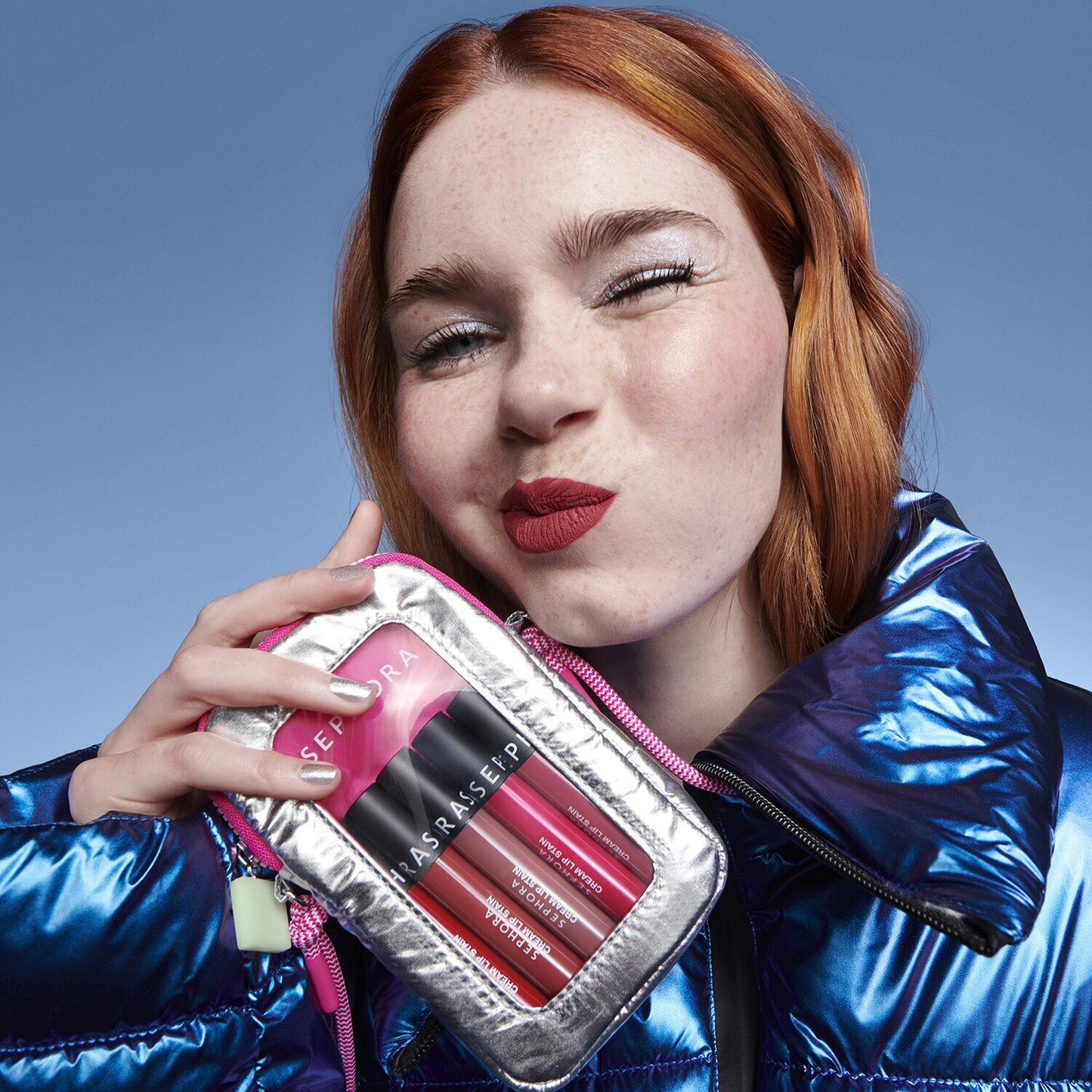 Moving Lights - No Transfer Cream Lip Stain Velvety Red Kit