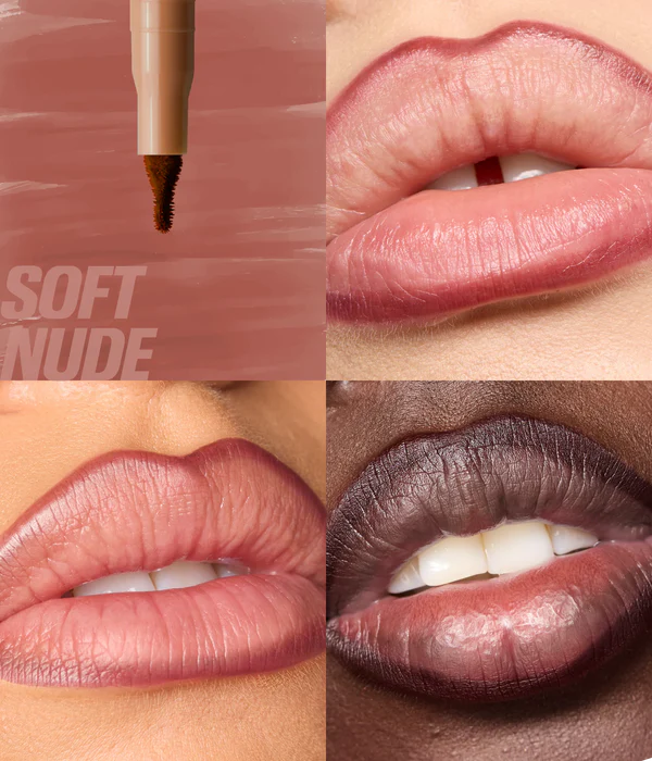 Huda beauty MAKEOUT SESH LIP DUO PEACHY NUDES