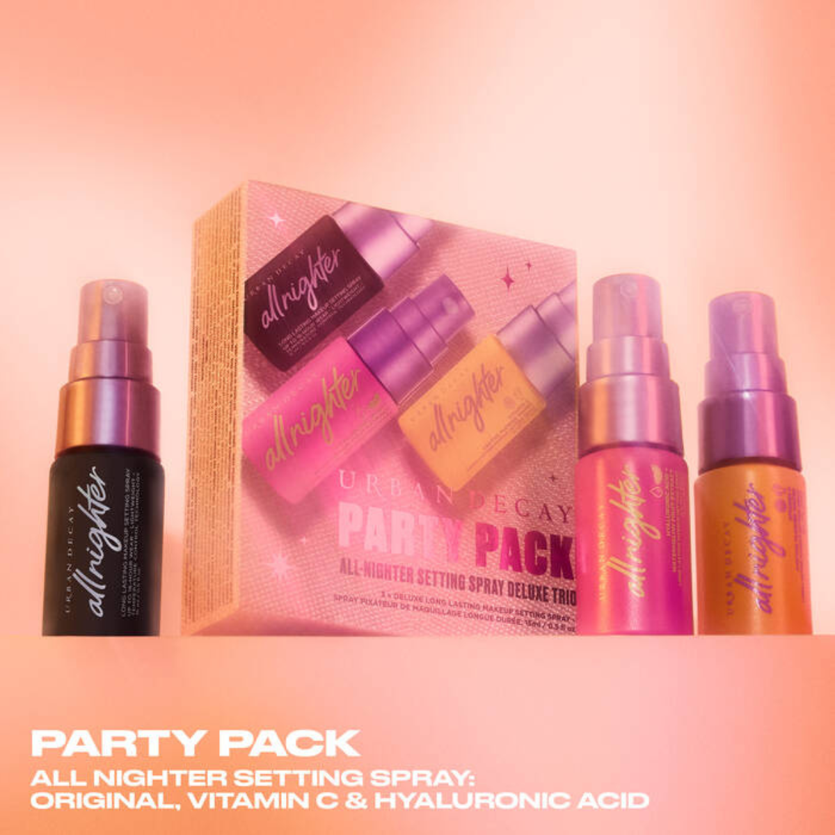 Party Pack: All-Nighter Setting Spray Trio – Holiday Makeup Set