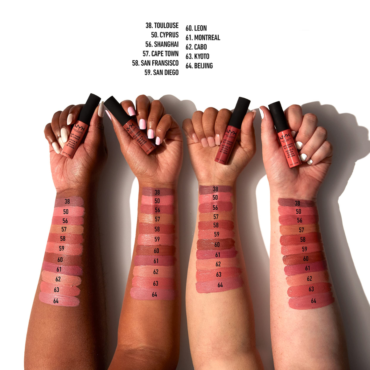 NYX PROFESSIONAL MAKEUPSoft Matte Lip Cream, Lightweight Liquid Lipstick