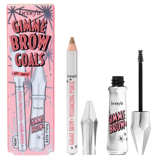 benefit Gimme Brow Goals Volumising Fiber Eyebrow Gel and Pencil Duo Set - Shade 3 Warm Light Brown