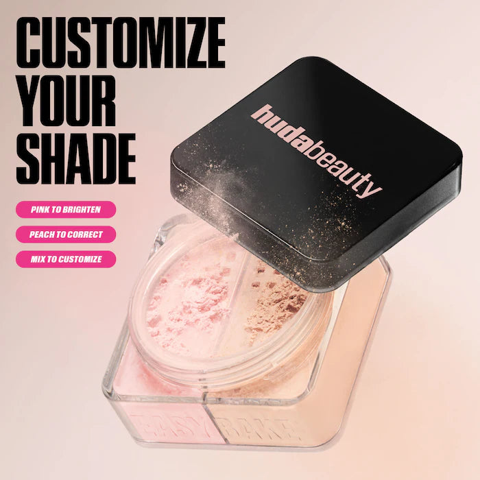 HUDA BEAUTY  Easy Bake Loose Powder Brightening + Correcting Duo