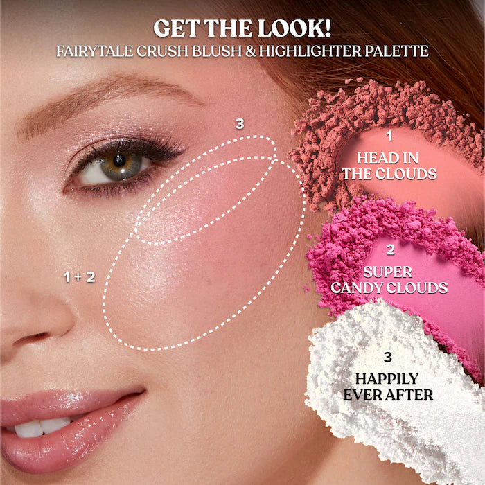 Too Faced  Fairytale Crush Blush & Highlighter Palette Makeup Set