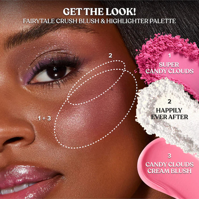 Too Faced  Fairytale Crush Blush & Highlighter Palette Makeup Set